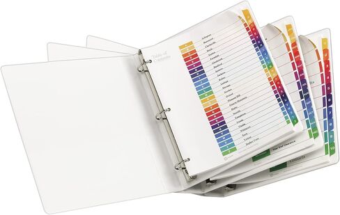 Avery 11125 Ready Index A-Z Tab Dividers, Letter Size, Multicolor, 26 Tabs/ST in Saudi Arabia