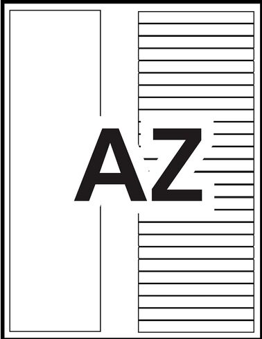 Avery 11125 Ready Index A-Z Tab Dividers, Letter Size, Multicolor, 26 Tabs/ST in Saudi Arabia