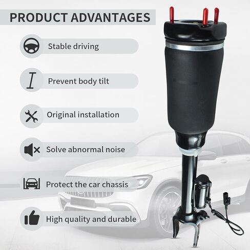 دعامة تعليق هوائية ممتصة للصدمات الأمامية Airmatic بدون إعلانات تناسب 2007-2012 Mercedes Benz W164 ML320 ML350 ML450 ML500 ML550 ML63 AMG، X164 GL320 GL350 GL450 GL550 يسار/يمين 1643204513 in Kuwait
