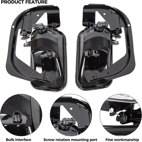 مصابيح الضباب ECOTRIC مع استبدال المصابيح المتوافقة مع 2009-2012 Dodge Ram 1500 2010-2018 Ram 2500 3500 لاستبدال 55372734AA 55372734AB CH2594102 12V 42W مجموعة مصابيح الضباب الوفير in Saudi Arabia