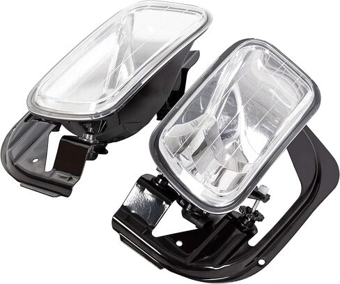 مصابيح الضباب ECOTRIC مع استبدال المصابيح المتوافقة مع 2009-2012 Dodge Ram 1500 2010-2018 Ram 2500 3500 لاستبدال 55372734AA 55372734AB CH2594102 12V 42W مجموعة مصابيح الضباب الوفير in Saudi Arabia