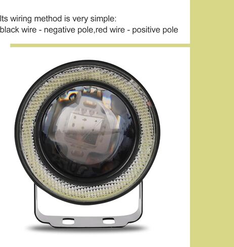 Car Angel Eye LED Fog Light, 3" Round Fog Lights, Universal Super Bright Daytime Running Light (White) in Kuwait