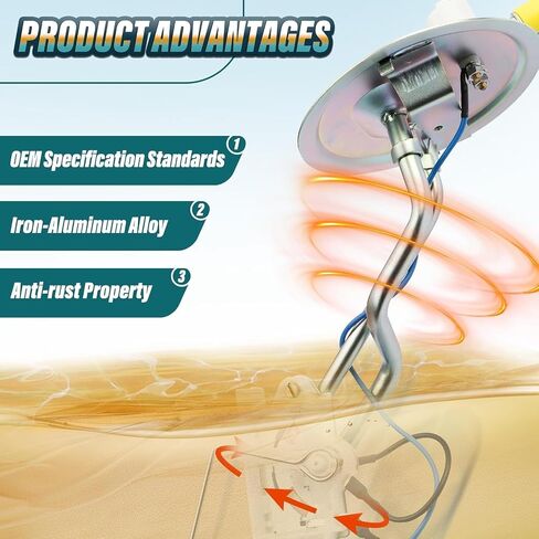 FMSU-8DER Fuel Sending Unit Compatible with Ford F-250 / F-350 1992-1993 Diesel for The Rear Tank ONLY 19 Gallon in Saudi Arabia
