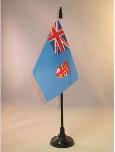 AZ FLAG American Samoa Table Flag 5'' x 8'' - American Samoan Desk Flag 21 x 14 cm - Black Plastic Stick and Base in Saudi Arabia