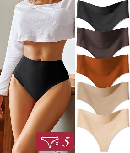 High Waisted Thongs for Women Seamless Underwear for Women No Show Sexy Panties in Saudi Arabia