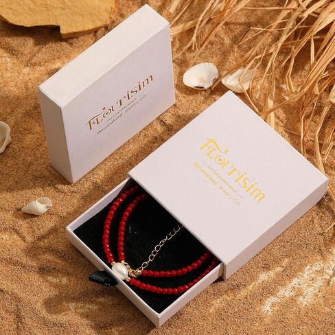 Flourisit Gemstone Beaded Necklace with Freshwater Pearl,Natural Handmade Irregular Pearl Necklace for Women,14k Gold Plated February Birthstone of Choker Gift for Mom, Girlfriend, Wife in Saudi Arabia