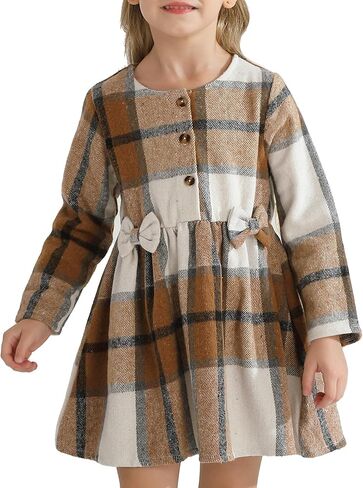 Toddler Girls Winter Long Sleeve Dresses Kids Fall Cute Clothes Little Girl Outfits for Size 4-7 Years in Kuwait