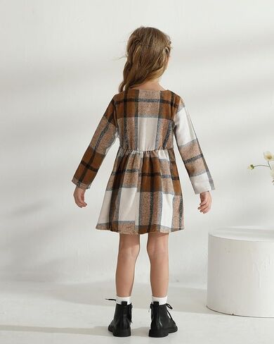 Toddler Girls Winter Long Sleeve Dresses Kids Fall Cute Clothes Little Girl Outfits for Size 4-7 Years in Kuwait