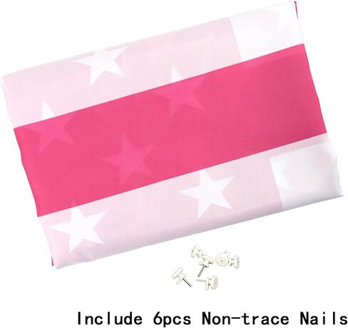 WEENEO Pink American Flag Tapestry Wall Hanging 60 x 40 Inch Funny Light Pink Striped Backdrop Poster for Home College Party Decor,Vivid Color Flag Backgrounds Tapestries for Outdoor Indoor Photoshoot in Saudi Arabia