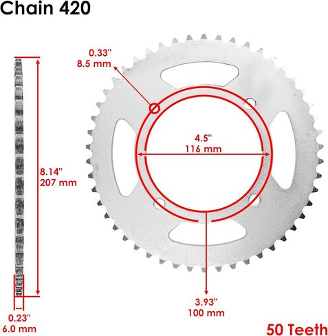 Caltric Drive Chain & Sprockets Kit Compatible With Kawasaki KX85 KX85A 2001 2002 2003 2004 2005-2016 in Saudi Arabia