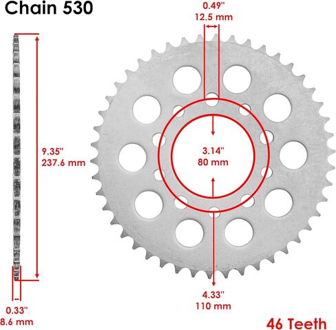 Caltric Black O-Ring Drive Chain and Sprockets Kit Compatible With Honda CB750F Supersport 1980-1982 in Saudi Arabia
