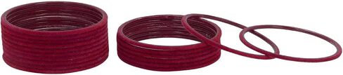 Efulgenz Indian Bangles for Women Bollywood Indian Bangles Set Plain Metal Velvet Bangle Bracelets Bridal Wedding Fashion Jewelry (48 Pcs) in Saudi Arabia