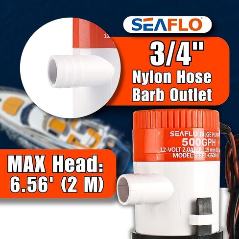 12v Seaflo Automatic Bilge Pump 750 GPH in Kuwait