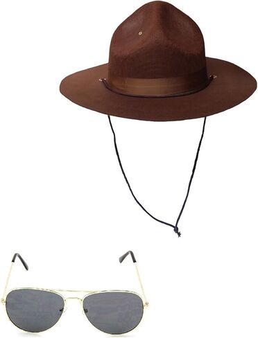 مجموعة أزياء الطيارين من Nicky Bigs Novelties Super State Highway Patrol Trooper Mountie Hat in Kuwait