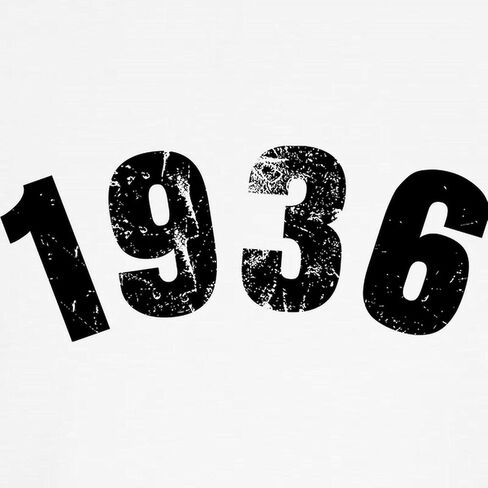 قميص بيسبول كلاسيكي من CafePress لعام 1936 للأطفال، قميص بيسبول قطني بأكمام 3/4 راجلان in Saudi Arabia