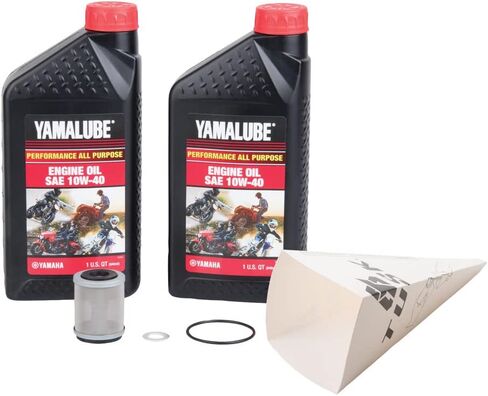 مجموعة تغيير الزيت Tusk 4-Stroke Yamalube لجميع الأغراض 10W-40 متوافقة مع Yamaha TW200 1990-2025 in Kuwait