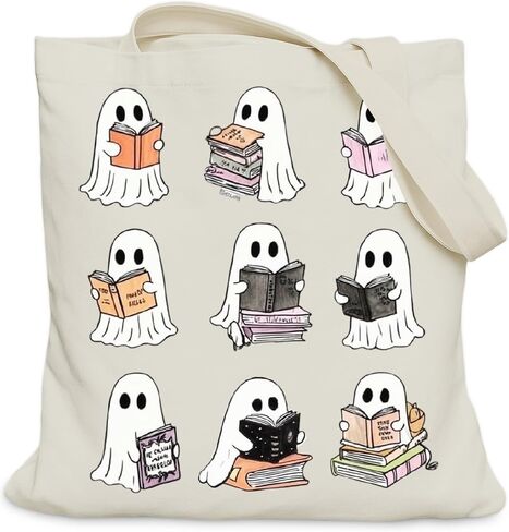 Book Lovers Gifts Tote Bag for Bookish Readers, Aesthetic Book Tote Bag for Librarian, Medium Size with Inner Pocket in Kuwait