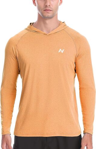 isnowood Mens UPF 50+ Fishing Shirts, Long Sleeve Sun Protection Hoodie, UV Rash Guard Shirt for Running Workout Hiking in Kuwait