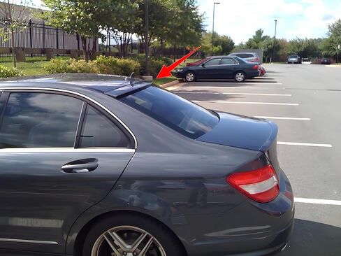 Rear Window Roof Spoiler Visor Wing Compatible with Mercedes-Benz C-Class W204 2008-2014 C250/ C300/ C350/ C63 Sport Gloss Black Exterior Accessories in Saudi Arabia