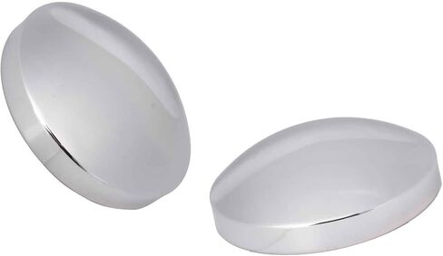 the RAW Chrome Hub Cap Covers for Trucks - Inside diamter: 8" (20.32 cm) and 1" Lip, 2PC Pack, for Rear Wheels and Trailers, (Dome, Chrome Metal) in Kuwait