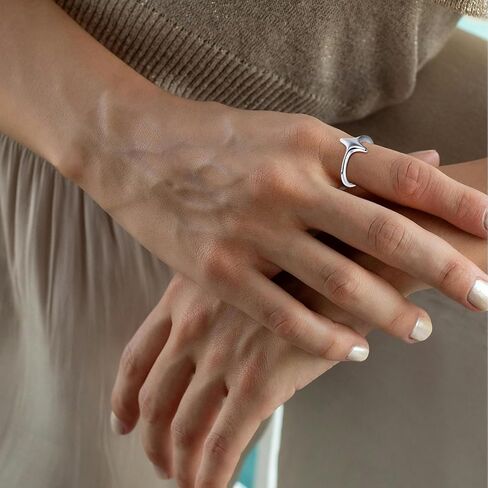 Sterling Silver Star Open Adjustable Ring for Women - Dainty Fashion Ring in Kuwait