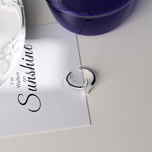 Sterling Silver Star Open Adjustable Ring for Women - Dainty Fashion Ring in Kuwait