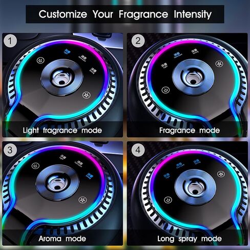 New Smart Car Air Fresheners,Atomization Fragrance,50ml Lasts 4 Months,5-Speed Adjustable Concentration,Starry Sky Projection,Auto ON/Off Car Freshener Long Lasting,Built-in Battery,Cologne in Saudi Arabia