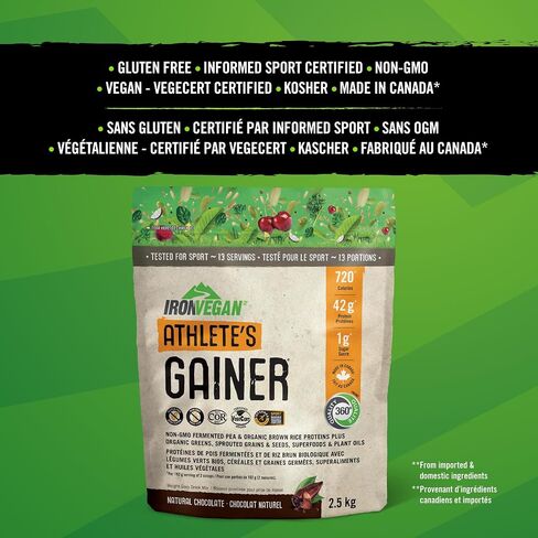 Iron Vegan - Athlete's Gainer Vanilla, 10 lbs (4.5 kg) in Saudi Arabia