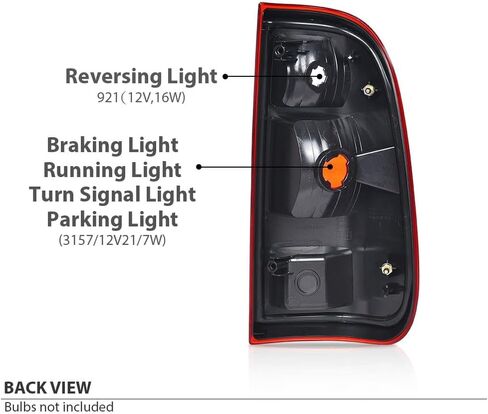 Tail Lights Assembly W/o Bulb Compatible with Ford F250 F350 F450 F550 Super Duty 2008-2016 Rear Lamps Left Driver & Right Passenger Side Red Lens BC3Z13404A, BC3Z13405A, FO2801208, FO2800208 in Saudi Arabia