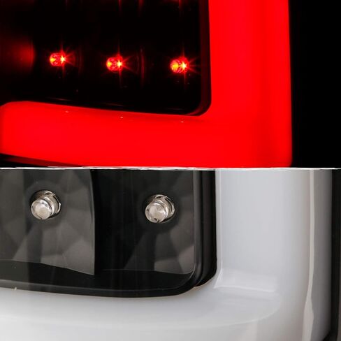 AKKON - Fits 2003-2006 Chevy Silverado 1500/2500/3500/1500HD/2500HD 2007 Classic [C-Tube] Black Tail Lights Brake Lamp Fleetside in Saudi Arabia