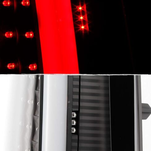 AKKON - Fits 2003-2006 Chevy Silverado 1500/2500/3500/1500HD/2500HD 2007 Classic [C-Tube] Black Tail Lights Brake Lamp Fleetside in Saudi Arabia
