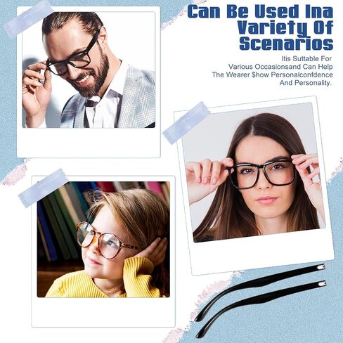 استبدال ذراع النظارات، زوجان من مجموعة أدوات إصلاح النظارات العالمية، نصائح مضادة للانزلاق، ملحقات استبدال أذرع النظارات والساقين مع براغي، وسادات أنف، وأدوات للنظارات الشمسية، ونظارات القراءة باللون الأسود TR90 in Saudi Arabia