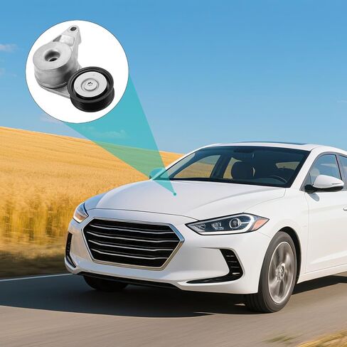 252812E350 Belt Tensioner Assembly with Pulley (1.8L 2.0L L4) For Hyundai Elantra 2014-2021,Elantra GT 2016-2020,For Kona Tucson,For Kia Forte Koup Forte5 Rondo Seltos Soul 39420 in Saudi Arabia