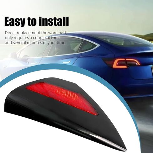 1084854-99-J Rear Left Side Taillight Charge Door Cover Reflector, Replacement for Tesla Model 3 2017-2024 Model Y 2020-2024, Replaces 1525134-00-B in Saudi Arabia