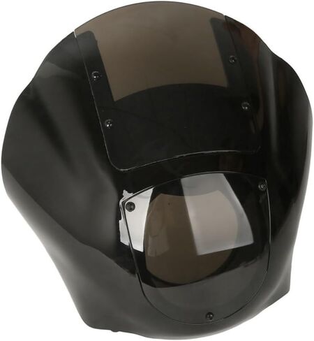 Quarter Fairing Smoke Windshield 49mm Clamps Fits -(Black) -(ABS plastic body and windshield) Easy to install in Saudi Arabia