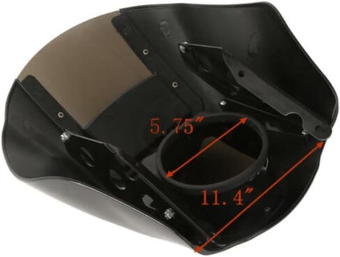 Quarter Fairing Smoke Windshield 49mm Clamps Fits -(Black) -(ABS plastic body and windshield) Easy to install in Saudi Arabia
