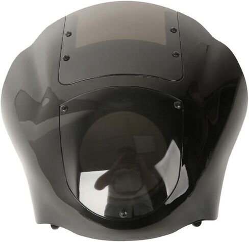 Quarter Fairing Smoke Windshield 49mm Clamps Fits -(Black) -(ABS plastic body and windshield) Easy to install in Saudi Arabia