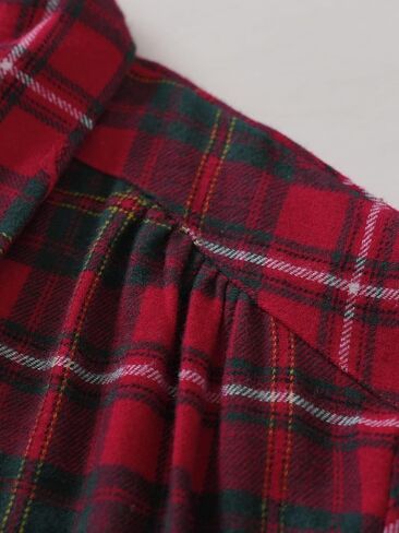 Latuza Women's Button Down Flannel Nightgown Long Sleeve Full Length in Saudi Arabia