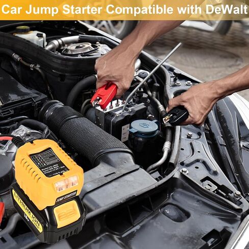 جهاز Jump Starter متوافق مع أدوات Dewalt 20V - كابل Jump Starter 11AWG عالي التحمل (1.2 قدم)، معزز بطارية السيارة باستخدام بطاريات أدوات الطاقة (البطارية غير متضمنة) in Saudi Arabia