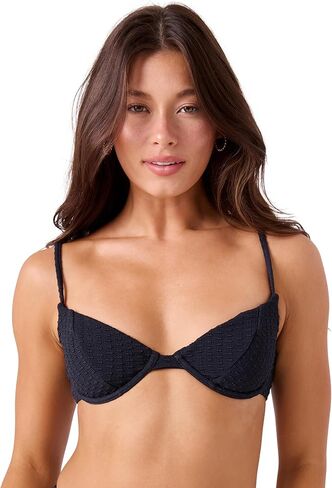 Roxy Women's Bikini Top – Underwire, Adjustable Straps, UPF 50+, Quick-Dry, Surf, Swim, Beachwear in Saudi Arabia