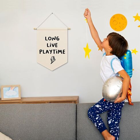 Long Live Playtime Boys Kids Room Decor, Playroom Banner Canvas, Nursery Rustic Wall Hanging Frame Decor Art Pennant Flag for Toddler Room Preschool Dorm Little Boy 11x15in in Saudi Arabia