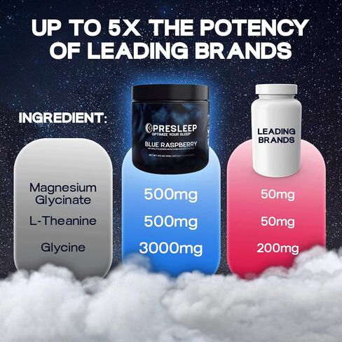 Natural Sleep Powder – Melatonin-Free Sleep Aid with Magnesium Glycinate, L-Theanine & Glycine – Non-Habit Forming, Vegan, Gluten Free, 30 Servings in Saudi Arabia