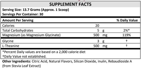 Natural Sleep Powder – Melatonin-Free Sleep Aid with Magnesium Glycinate, L-Theanine & Glycine – Non-Habit Forming, Vegan, Gluten Free, 30 Servings in Saudi Arabia
