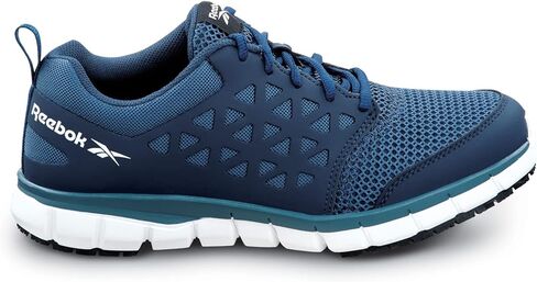 حذاء عمل Reebok Work Sublite Cushion Work، للرجال، كحلي، نمط رياضي، مقاوم للانزلاق MaxTrax، حذاء عمل ناعم عند الأصابع in Kuwait