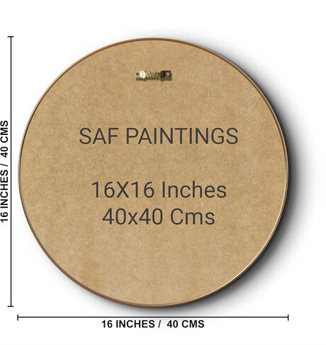 Livin'luxe paintings Surya dev with 7 Running horses Wall Painting with Frame - Sparkle Glossy Round Golden Framed Large Painting for Office, Living Room, Bedroom, Home Wall Decoration in Saudi Arabia