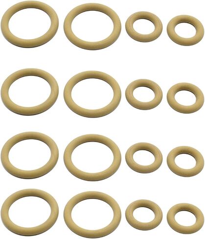 16 pcs/4set SHLPDFM Yellow Turbo Pedestal O-Ring Gaskets F4TZ-6N653-A & F4TZ-6N653-B Fits for Ford 94.5-03 7.3L in Saudi Arabia