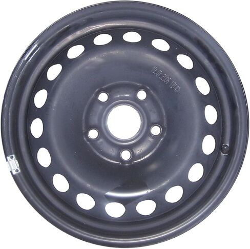 15 inch Steel Wheel Rim for 06-14 Volkswagen Golf (18-Hole Design) - Black Reman Factory Steel Wheel in Saudi Arabia