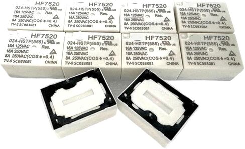 5 قطعة/الوحدة HF7520-005-HSTP HF7520-012-HSTP HF7520-024-HSTP مجموعة من المرحلات المفتوحة عادة 4 دبوس 16A DC5V 12V 24V (HF7520-024-HSTP) in Saudi Arabia