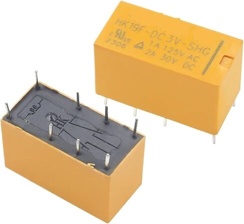مرحل HK19F-DC3V-SHG HK19F-DC5V-SHG HK19F-DC12V-SHG HK19F-DC24V-SHG HK19F-DC24V-SHG HK19F 3V ​​5V 9V 12V 24V 8PIN 2A مرحلات (3 قطع، 9 فولت HK19F-DC9V-SHG) in Saudi Arabia