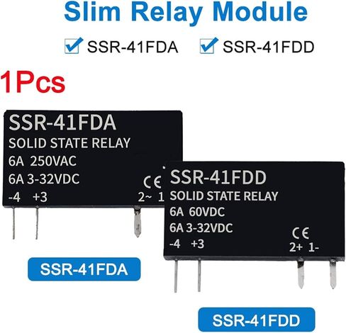 مرحل الحالة الصلبة مرحل رفيع SSR عدم الاتصال DC إلى AC DC إلى DC SSR-41FDA SSR-41FDD DIN مرحل السكك الحديدية 6A (1 قطعة فقط SSR DA) in Saudi Arabia
